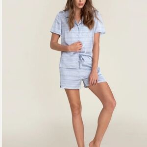 Barefoot Dreams Washed Satin Shorts Set XL